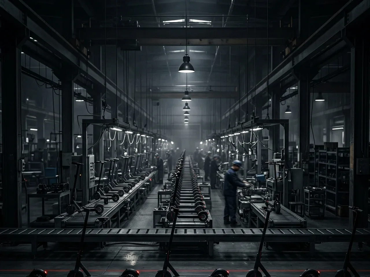 Wide factory floor / production base